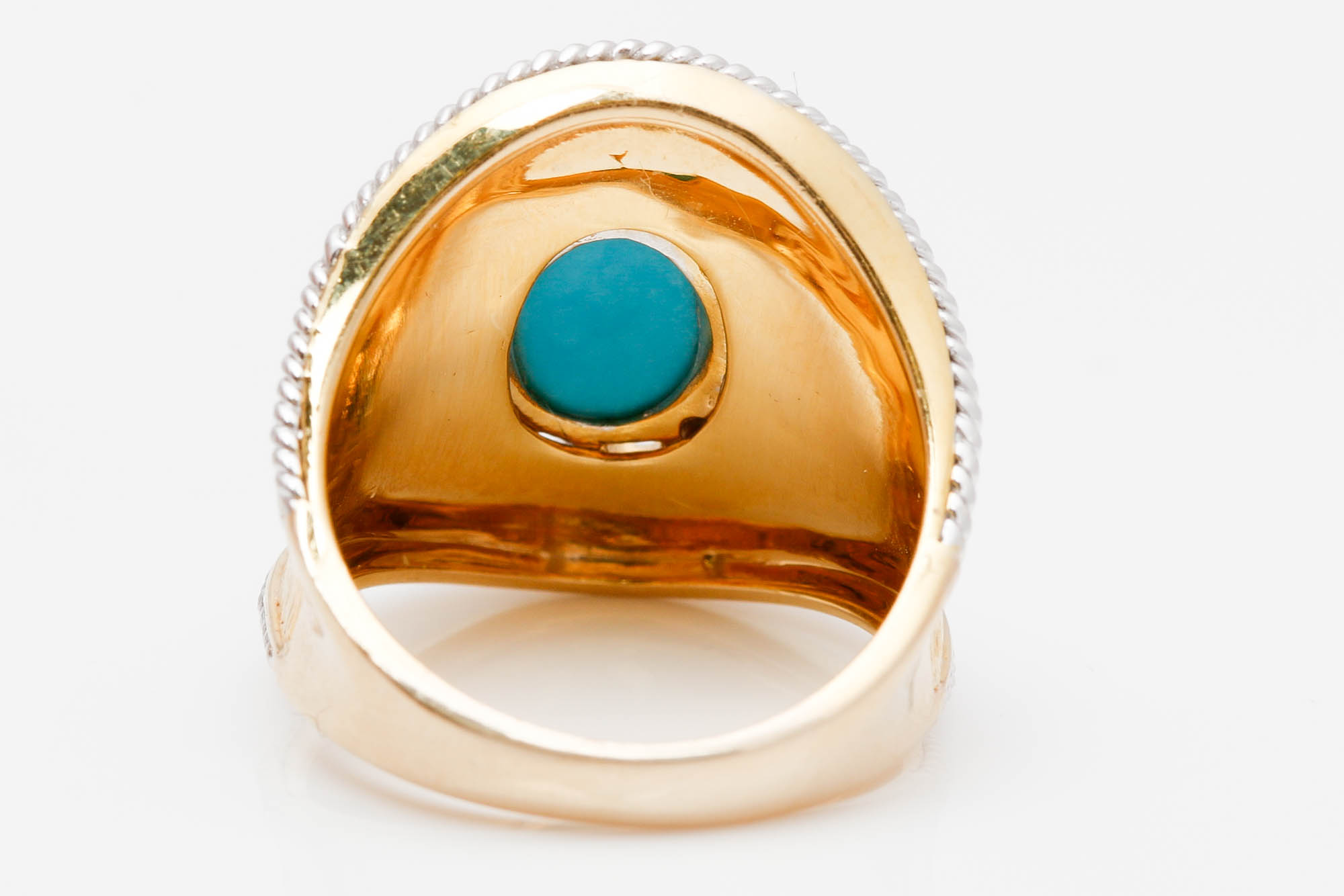 14K Yellow Gold Turquoise Ring