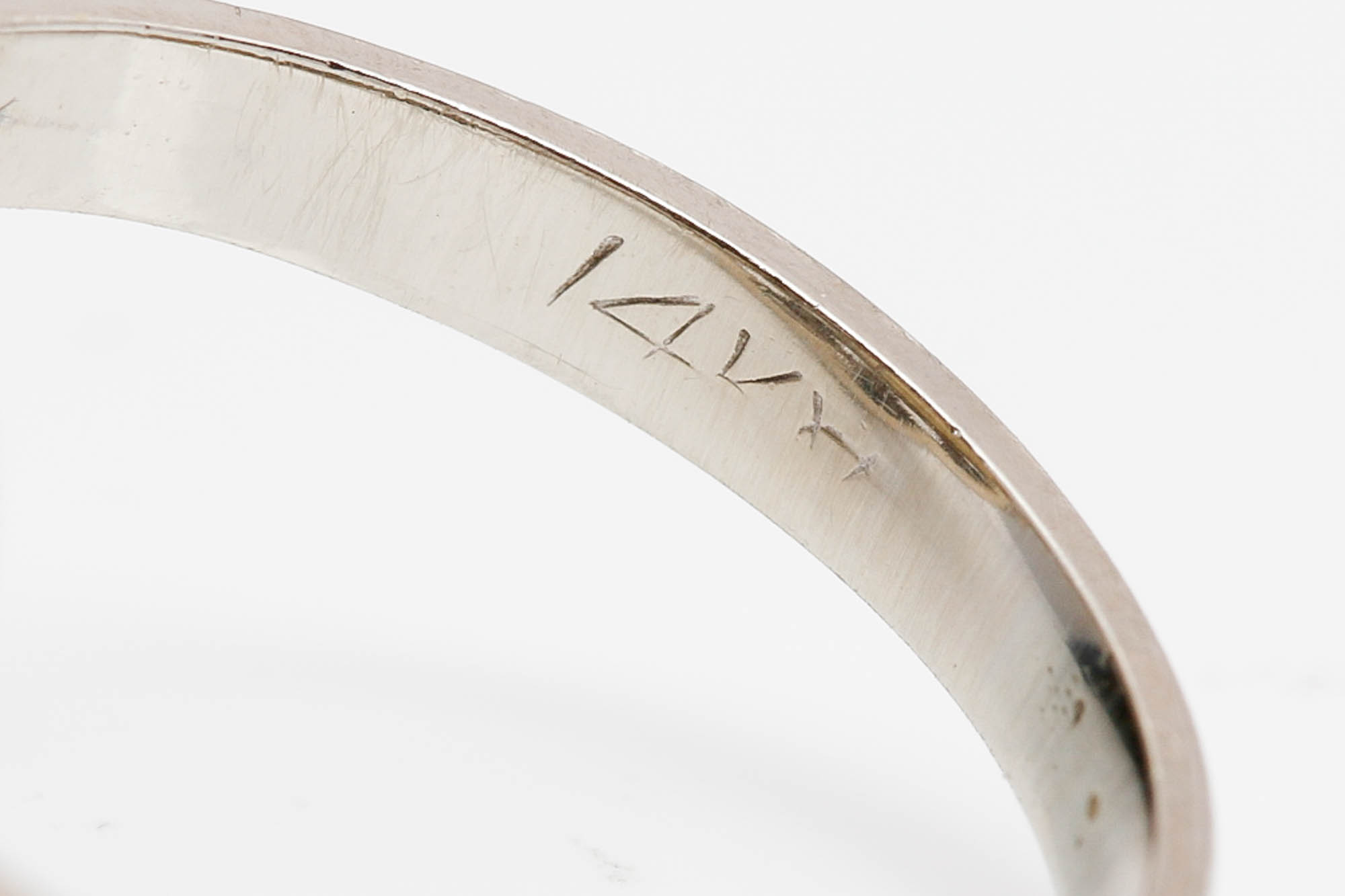 14K White Gold Opal and Diamond Ring