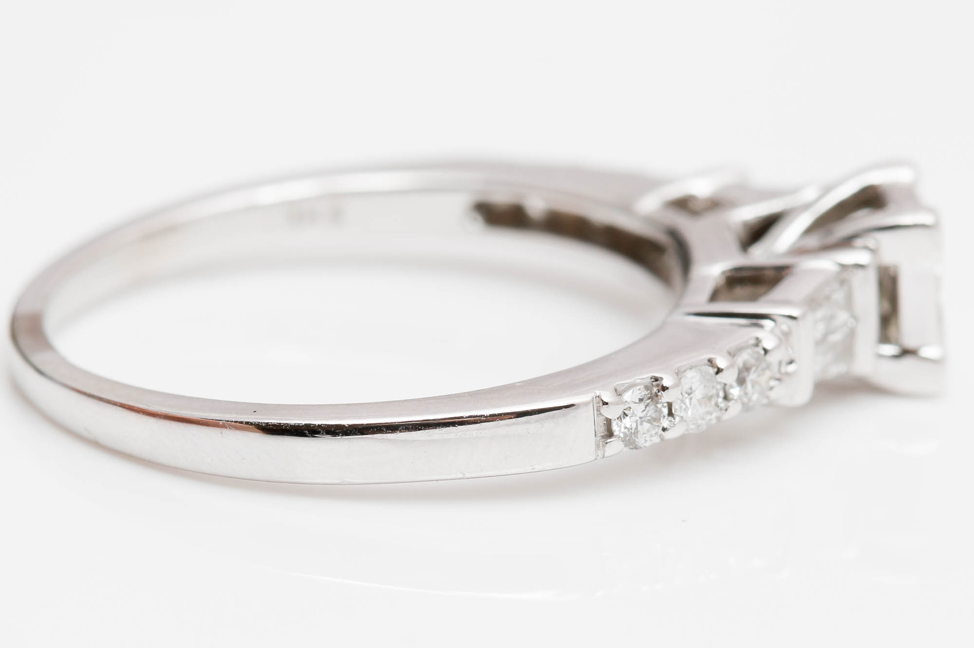 14K White Gold 0.67 CTW Diamond Engagement Ring