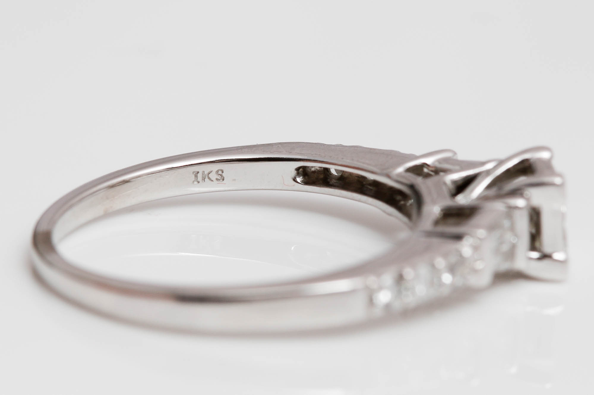 14K White Gold 0.67 CTW Diamond Engagement Ring