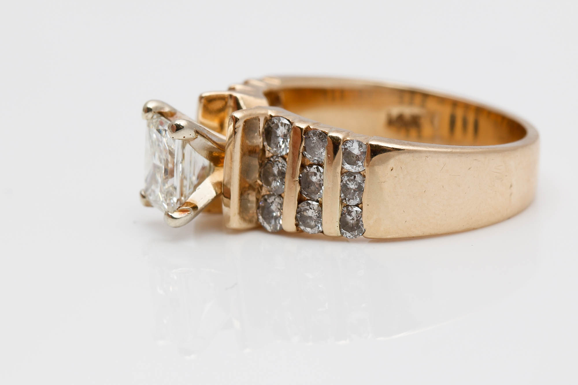 14K Yellow Gold 1.67 CTW Diamond Engagement Ring