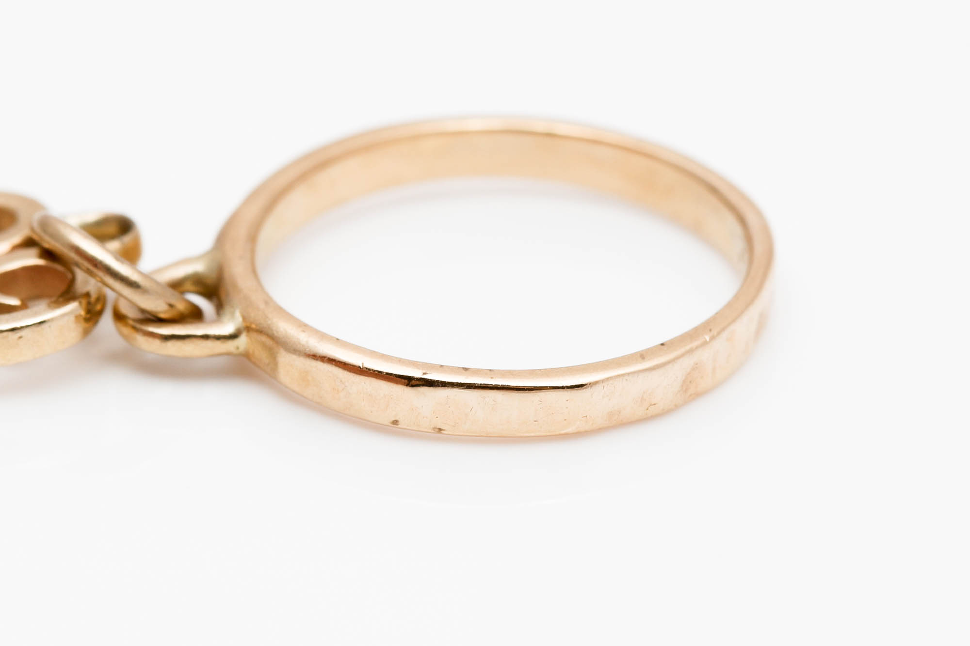 James Avery 14K Yellow Gold Heart Dangle Ring