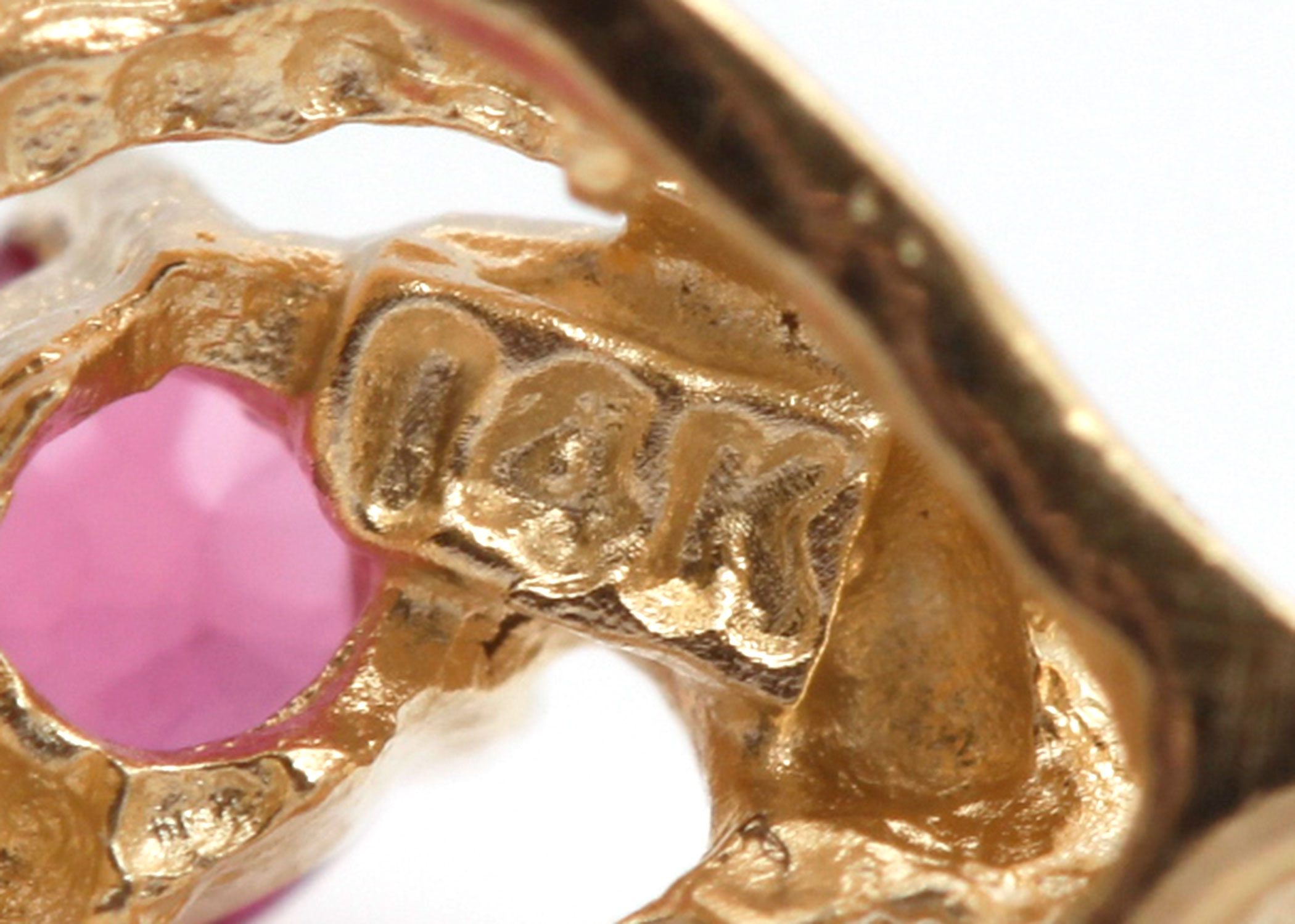 14K Yellow Gold Ruby Pendant