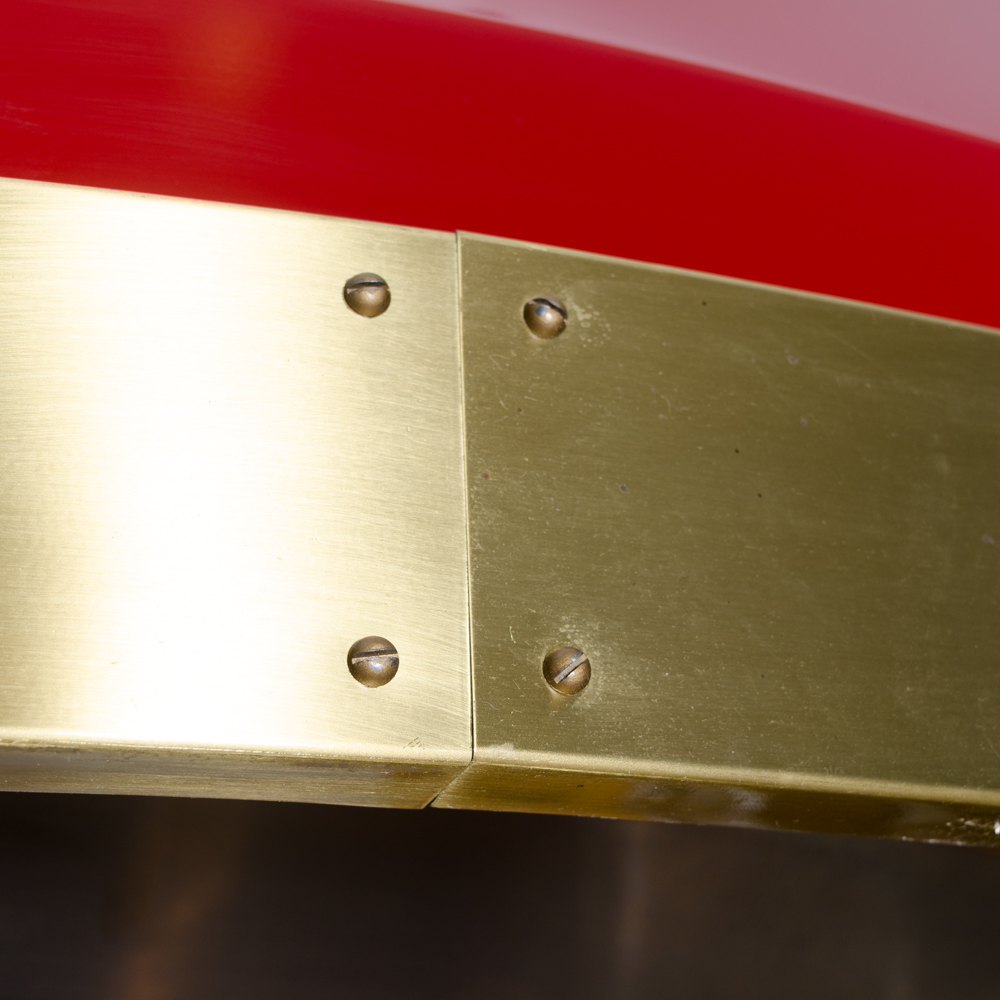 Impressive Custom-Made Molteni Stove, in Red Enamel