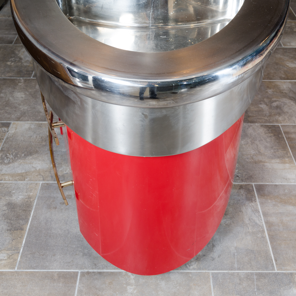 Impressive Custom-Made Molteni Stove, in Red Enamel