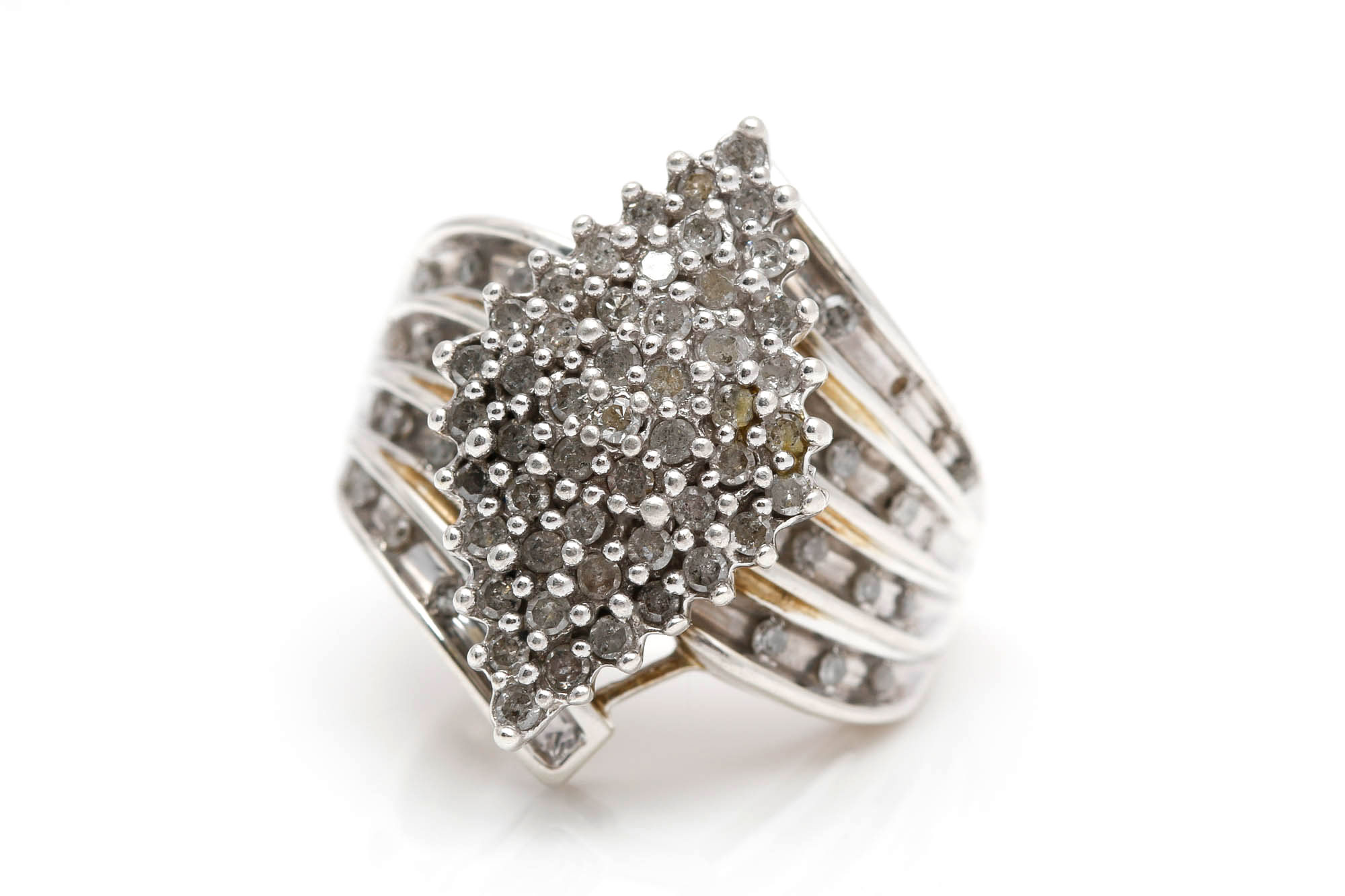 Sterling Silver 1.00 CTW Diamond Ring