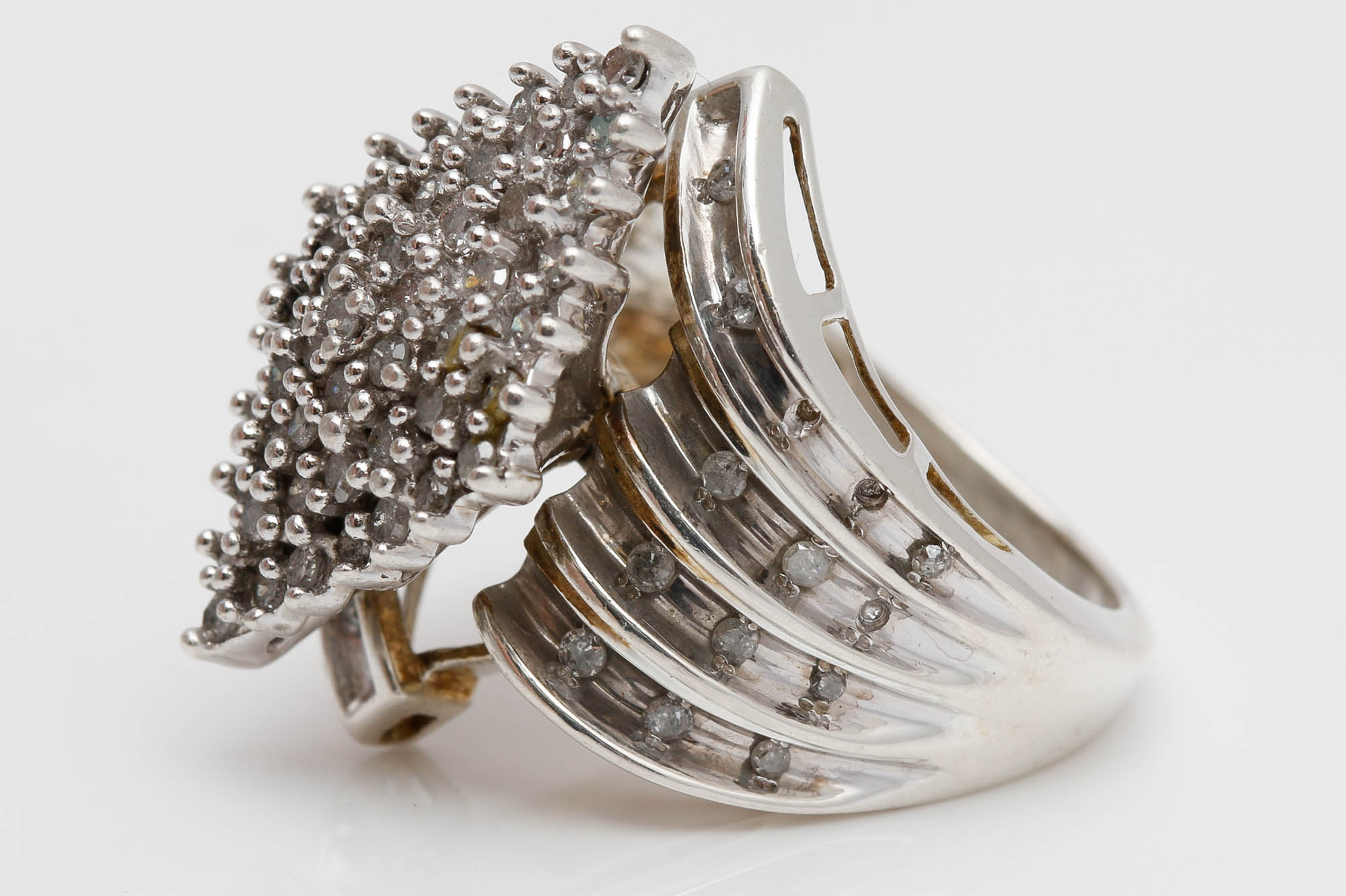 Sterling Silver 1.00 CTW Diamond Ring