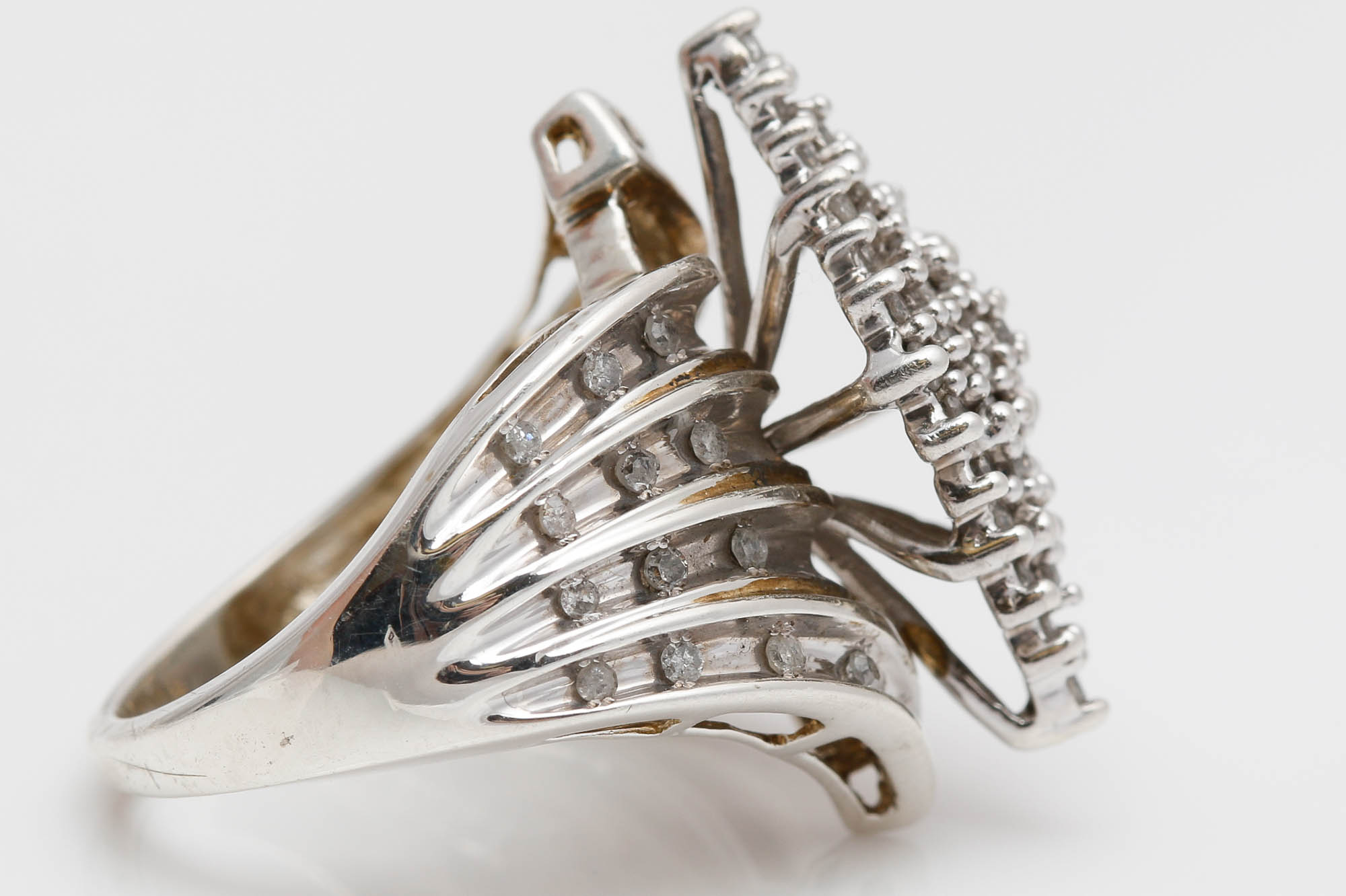 Sterling Silver 1.00 CTW Diamond Ring