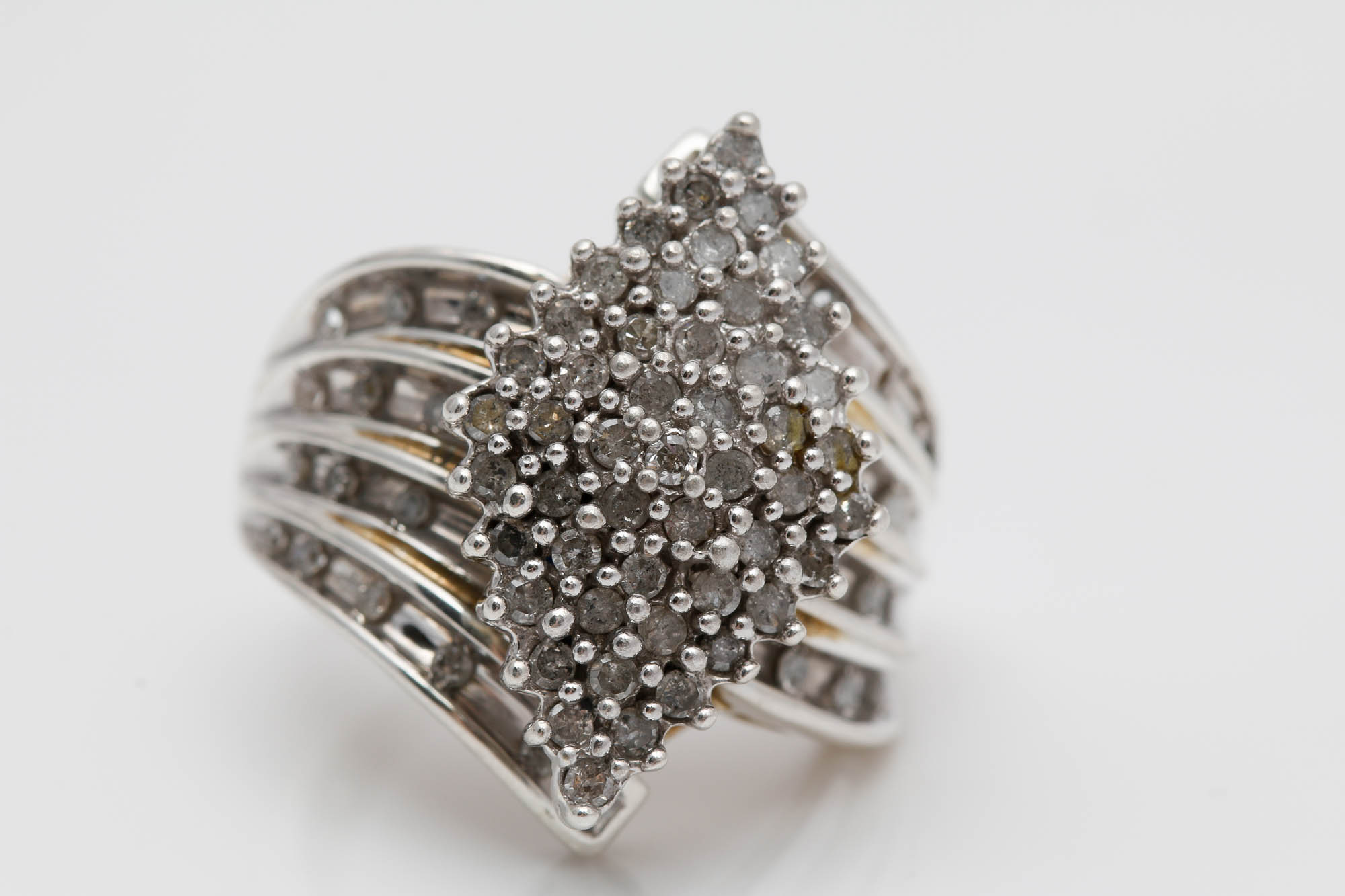 Sterling Silver 1.00 CTW Diamond Ring