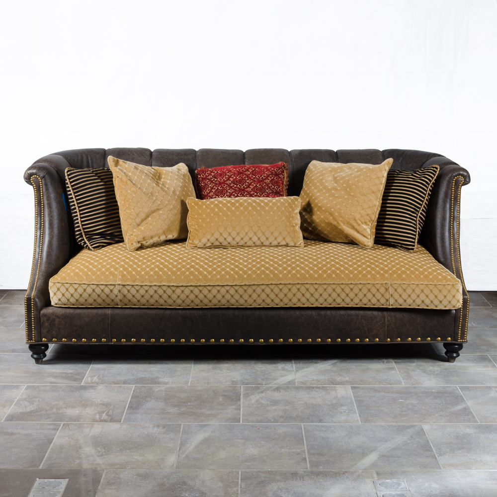 Contemporary Faux-Leather Sofa by Raymond Waites for Lane