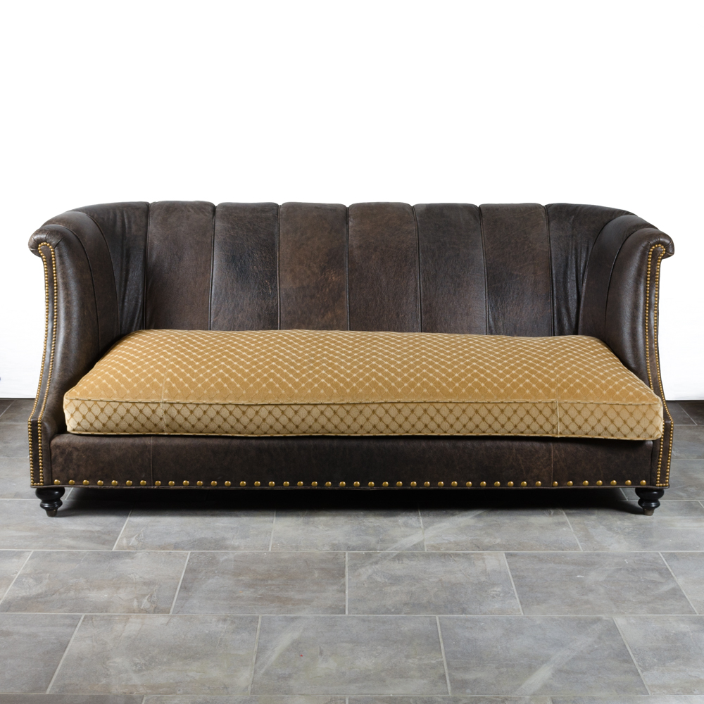 Contemporary Faux-Leather Sofa by Raymond Waites for Lane