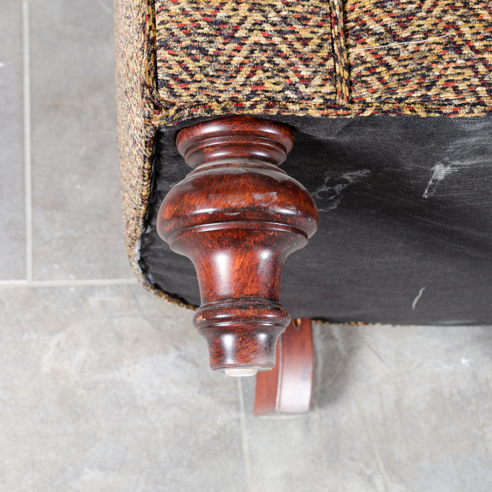 Contemporary Button-Tufted Wing Chair