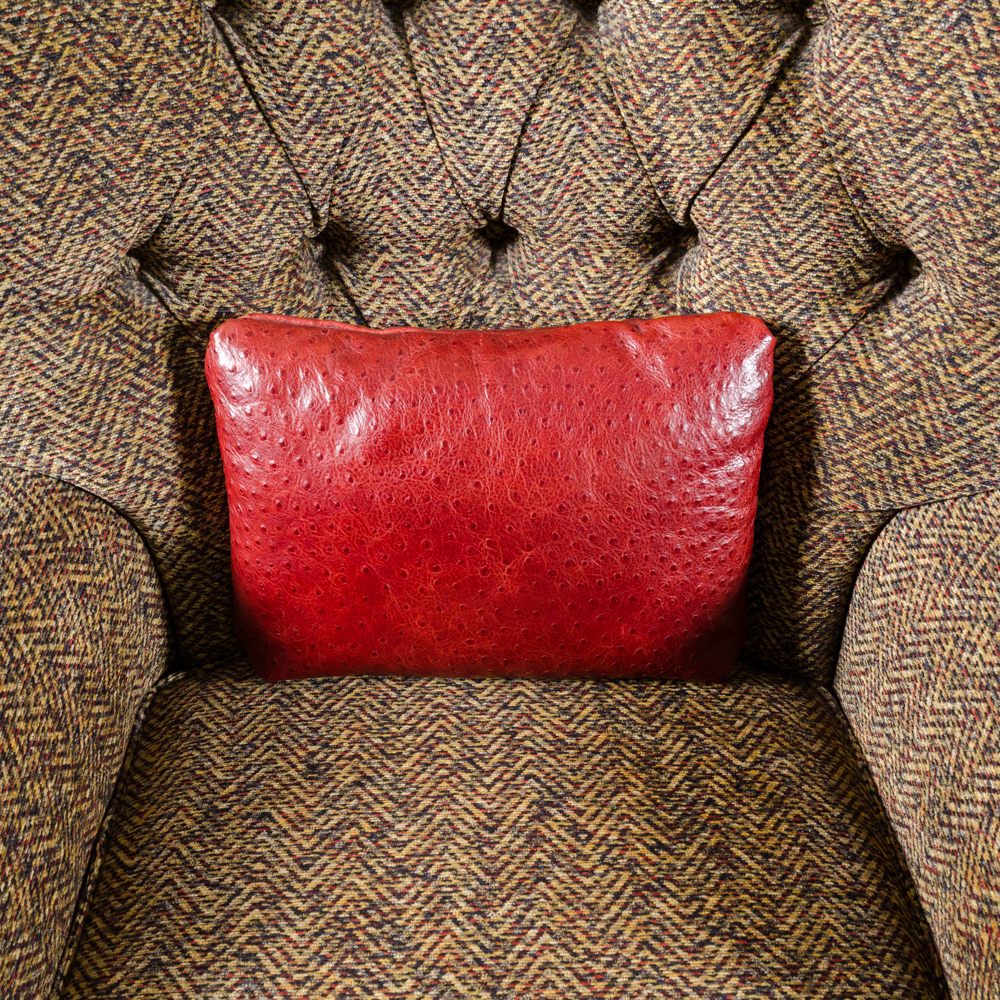 Contemporary Button-Tufted Wing Chair