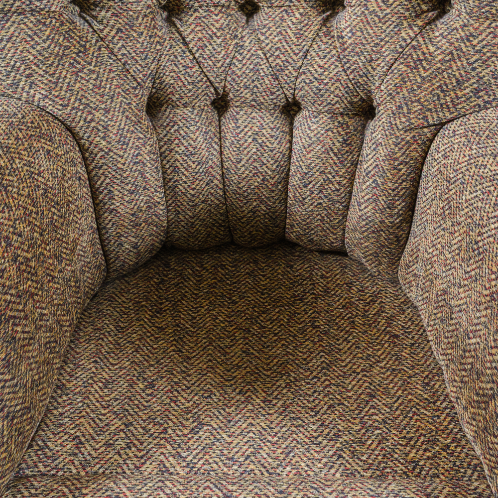Contemporary Button-Tufted Wing Chair