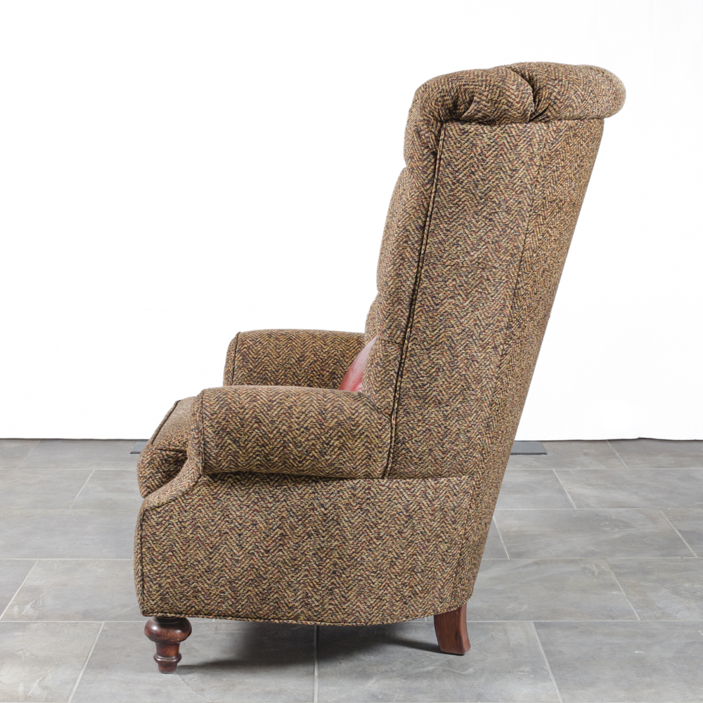 Contemporary Button-Tufted Wing Chair