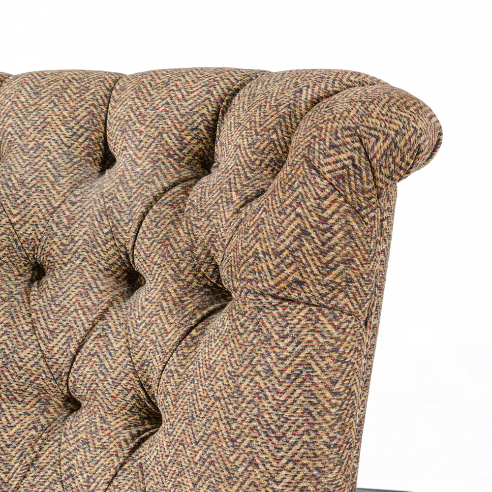 Contemporary Button-Tufted Wing Chair