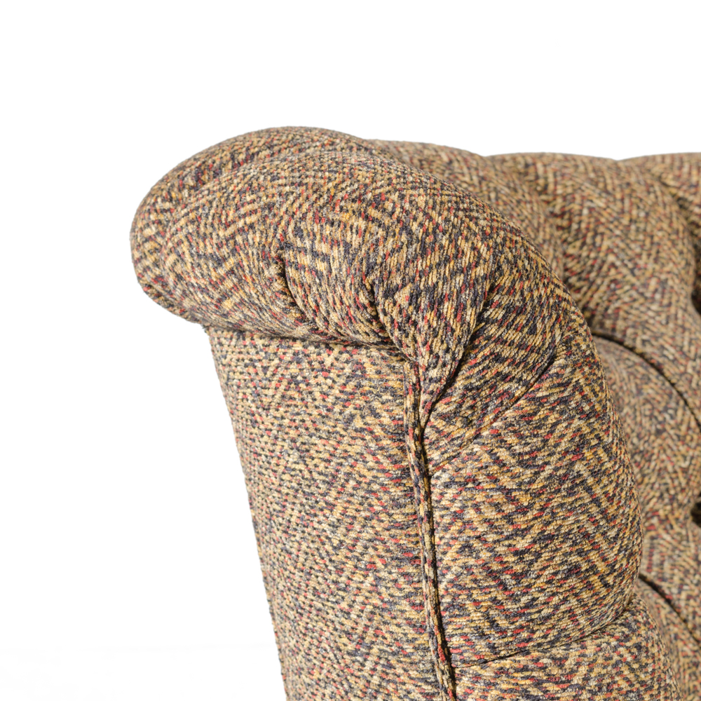 Contemporary Button-Tufted Wing Chair