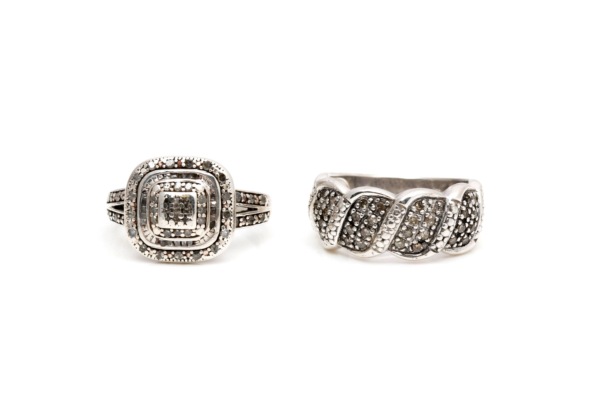 Sterling Silver Diamond Rings
