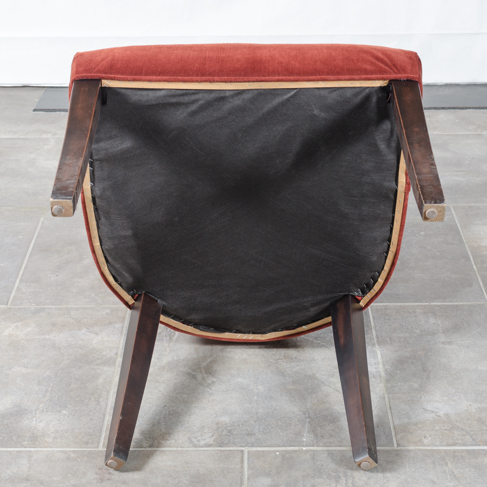 Contemporary Button-Tufted Red Accent Chairs