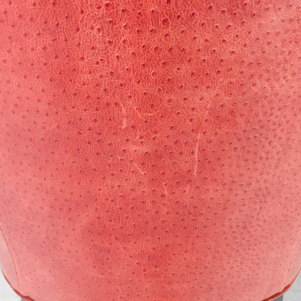 Contemporary Button-Tufted Red Accent Chairs