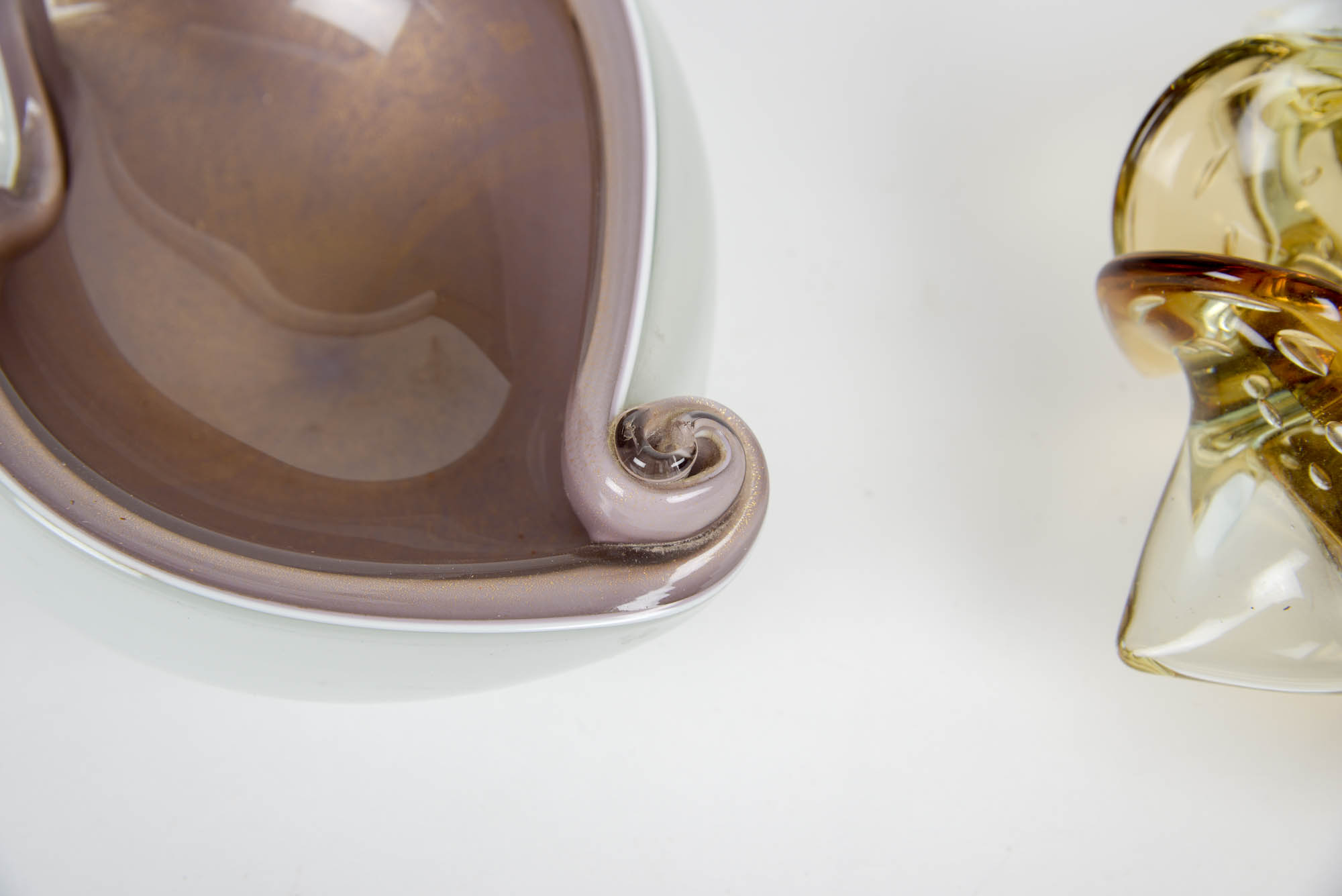 Pair of Murano Style Glass Dishes