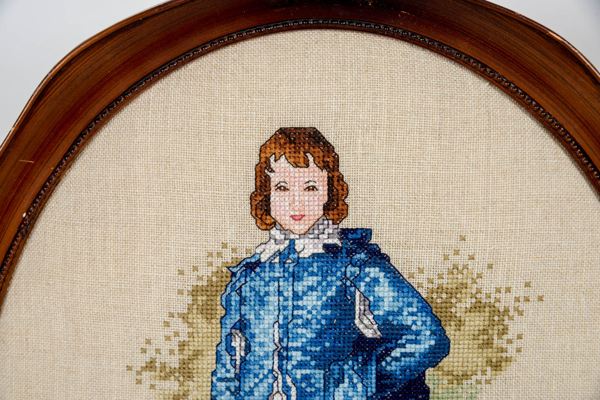 Pair of Cross Stitch Victorian Wall Hangings