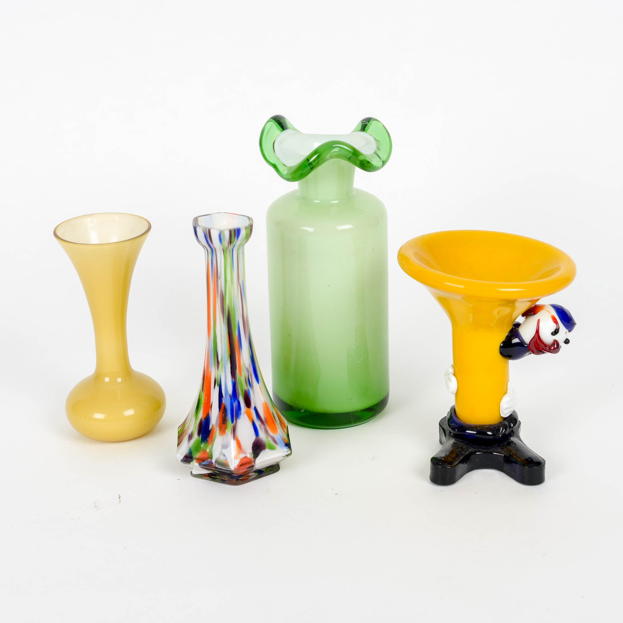 Collection of Murano Style Glass Vases