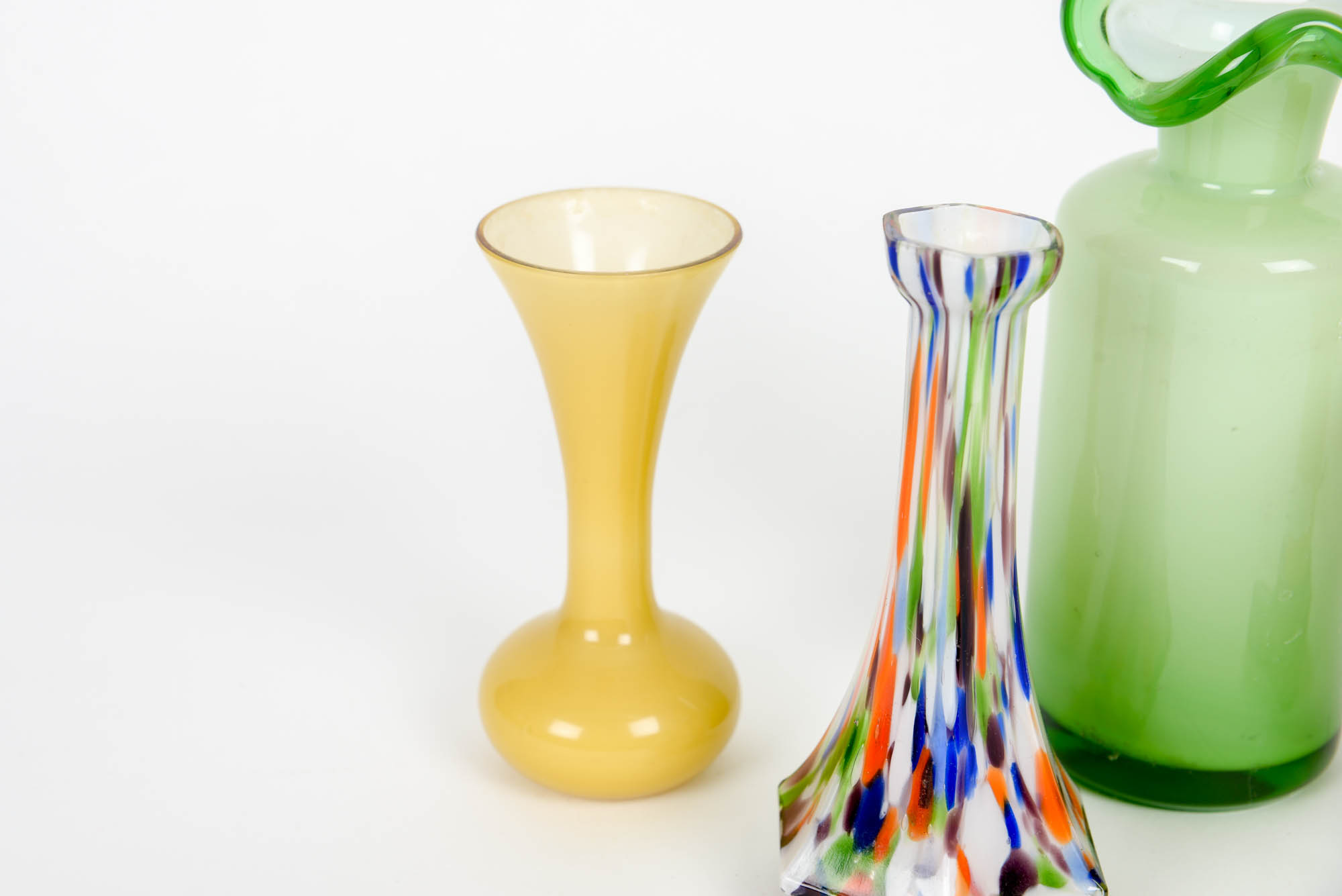 Collection of Murano Style Glass Vases