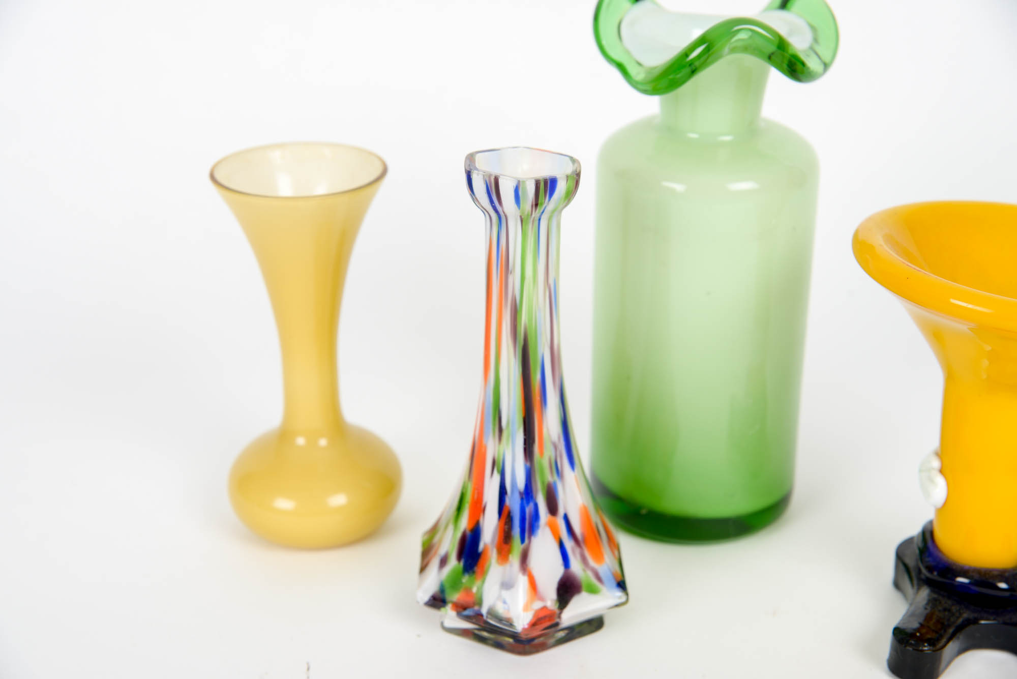 Collection of Murano Style Glass Vases