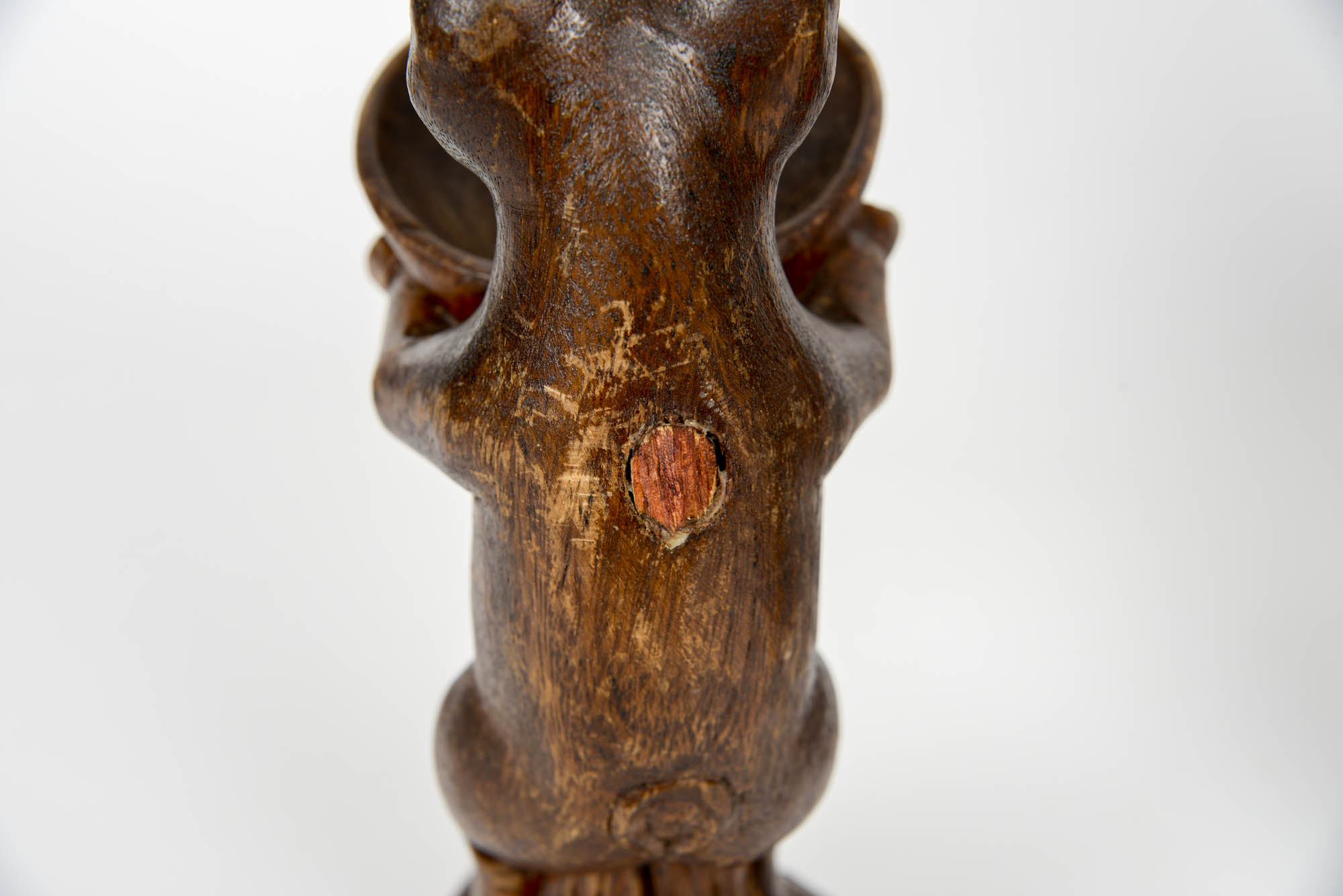 Mexican Garden Statue and Carved Pig Figurine