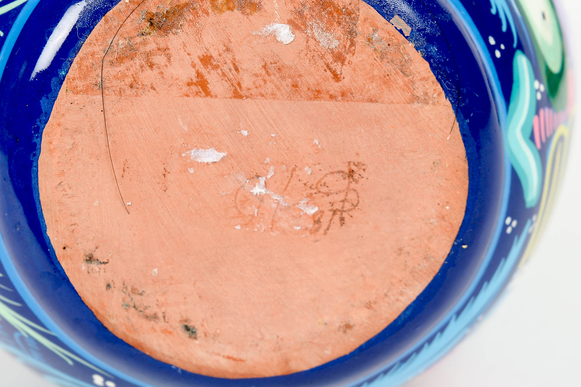 Hand Painted Mexican Vase and Trinket Box