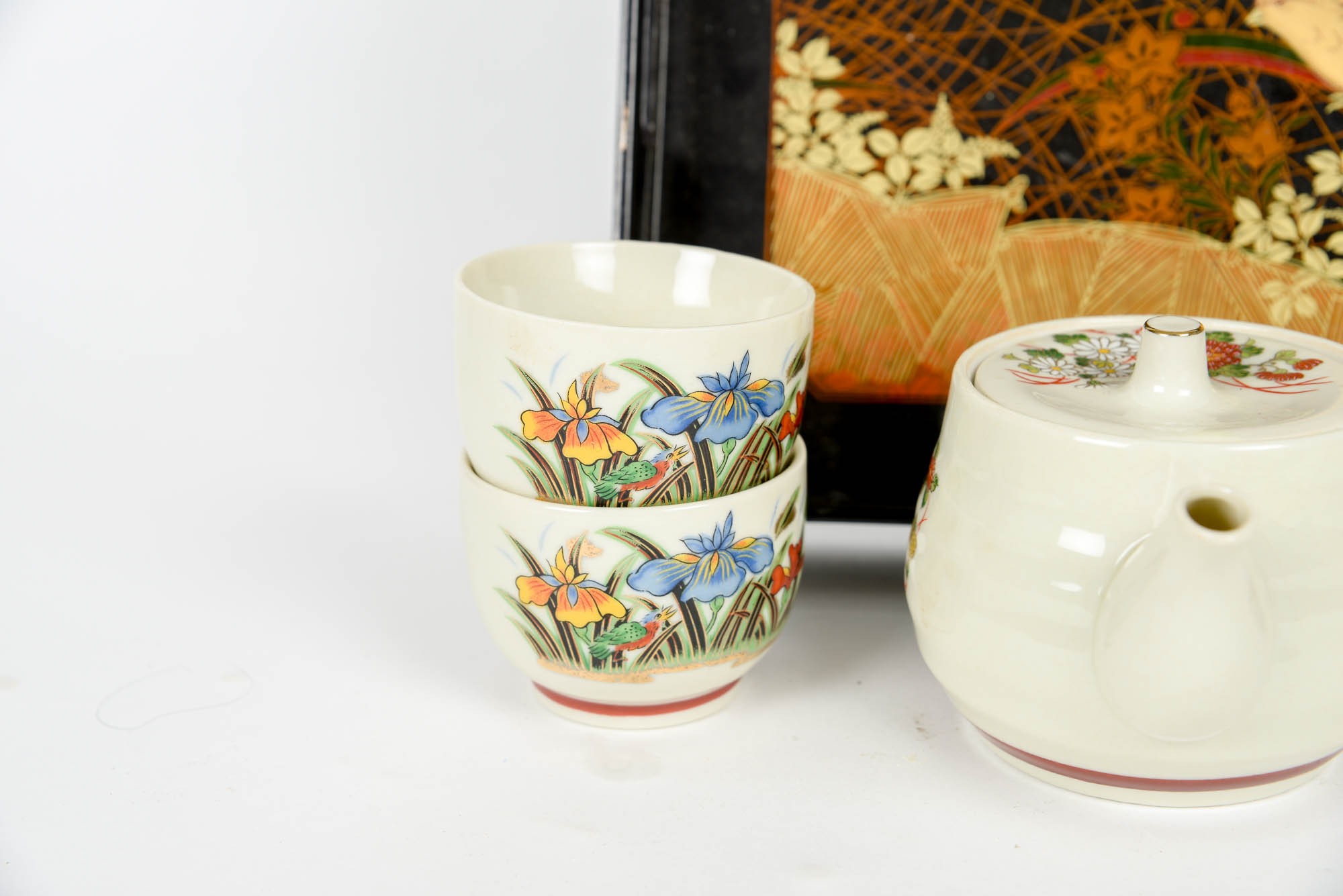 Japanese Tea Set and Serving Tray