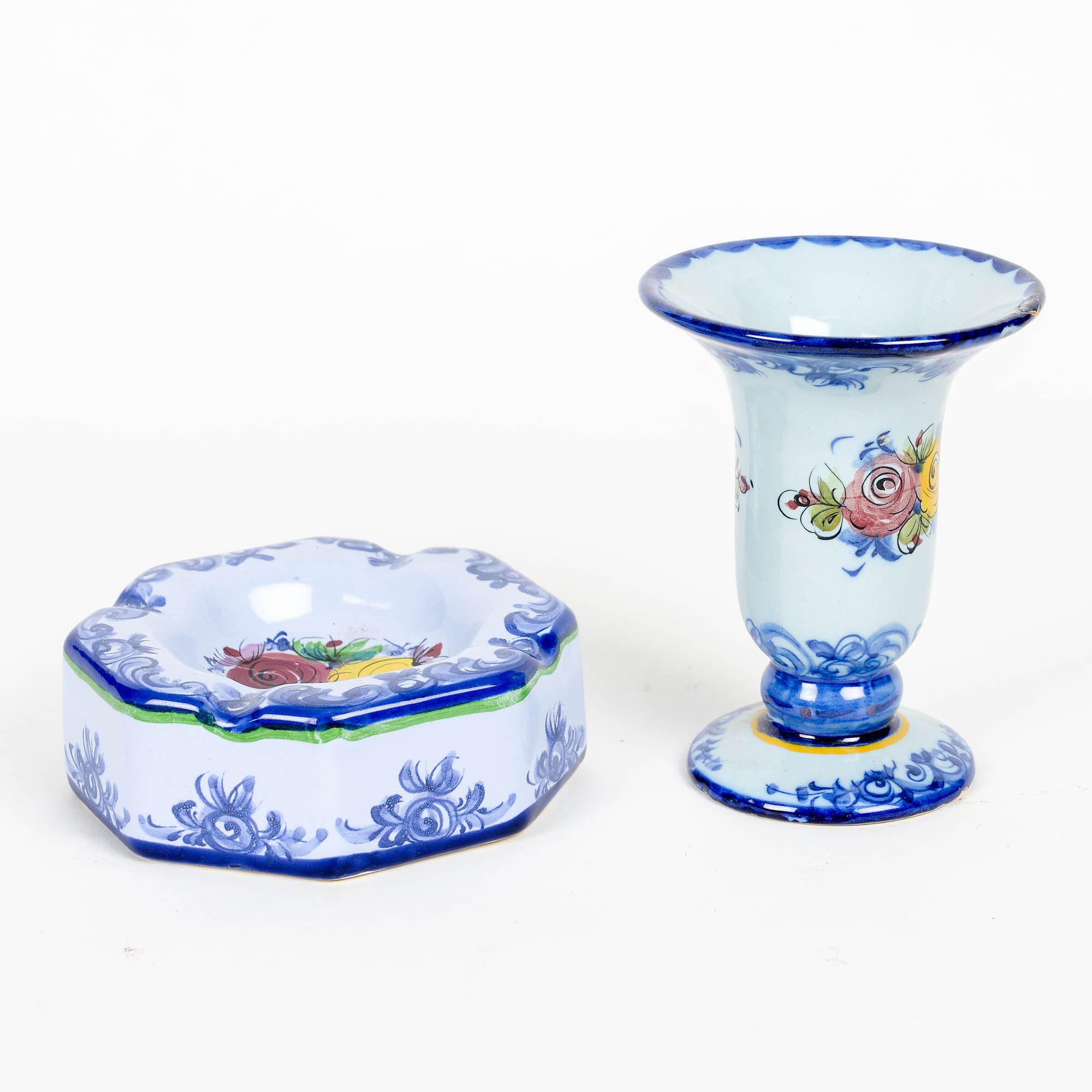 Vestal Alcobaca Portuguese Vase and Dish