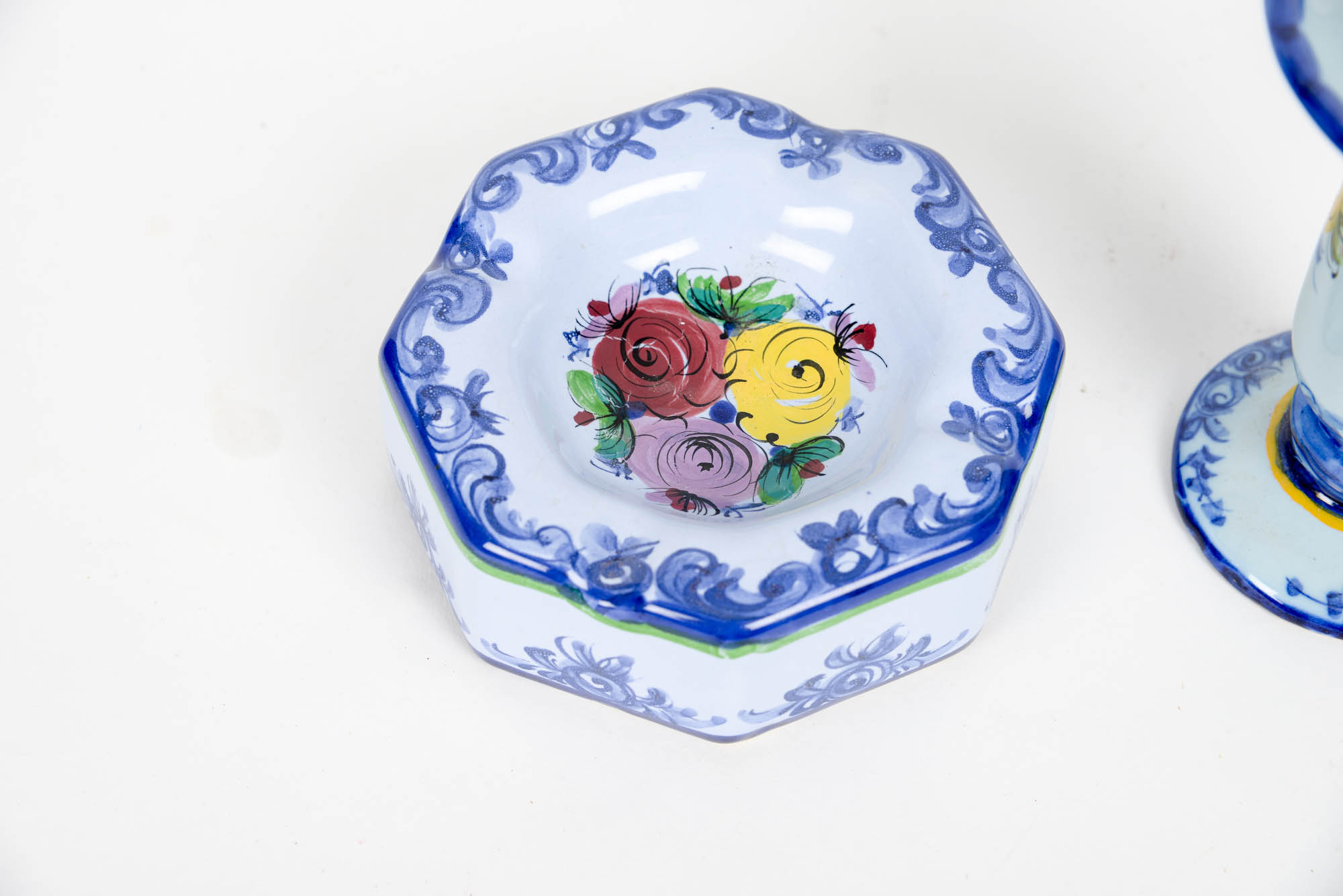 Vestal Alcobaca Portuguese Vase and Dish