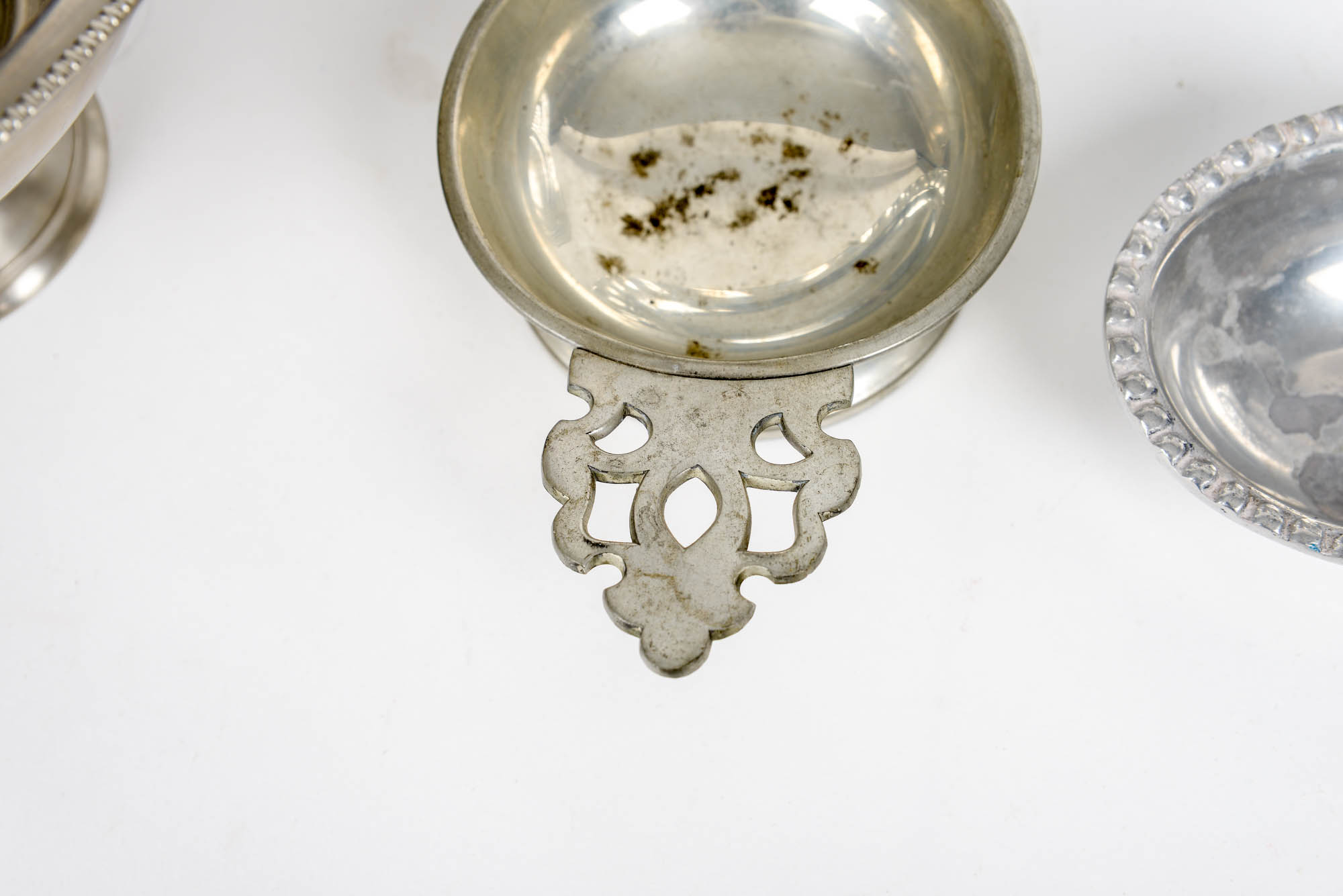 Selection of Silver Plate and Pewter Serving Pieces