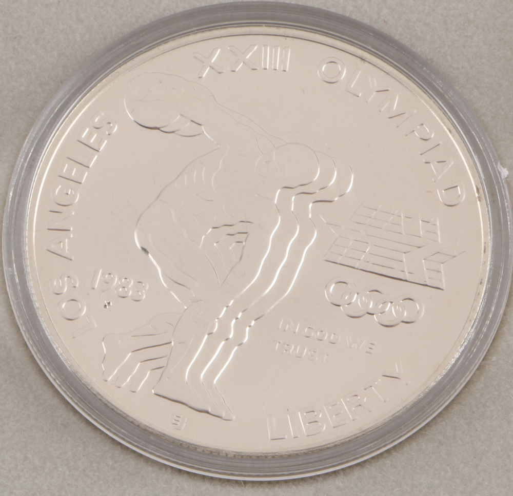 Set of Three 1983 Los Angeles Olympics Commemorative Silver Dollars