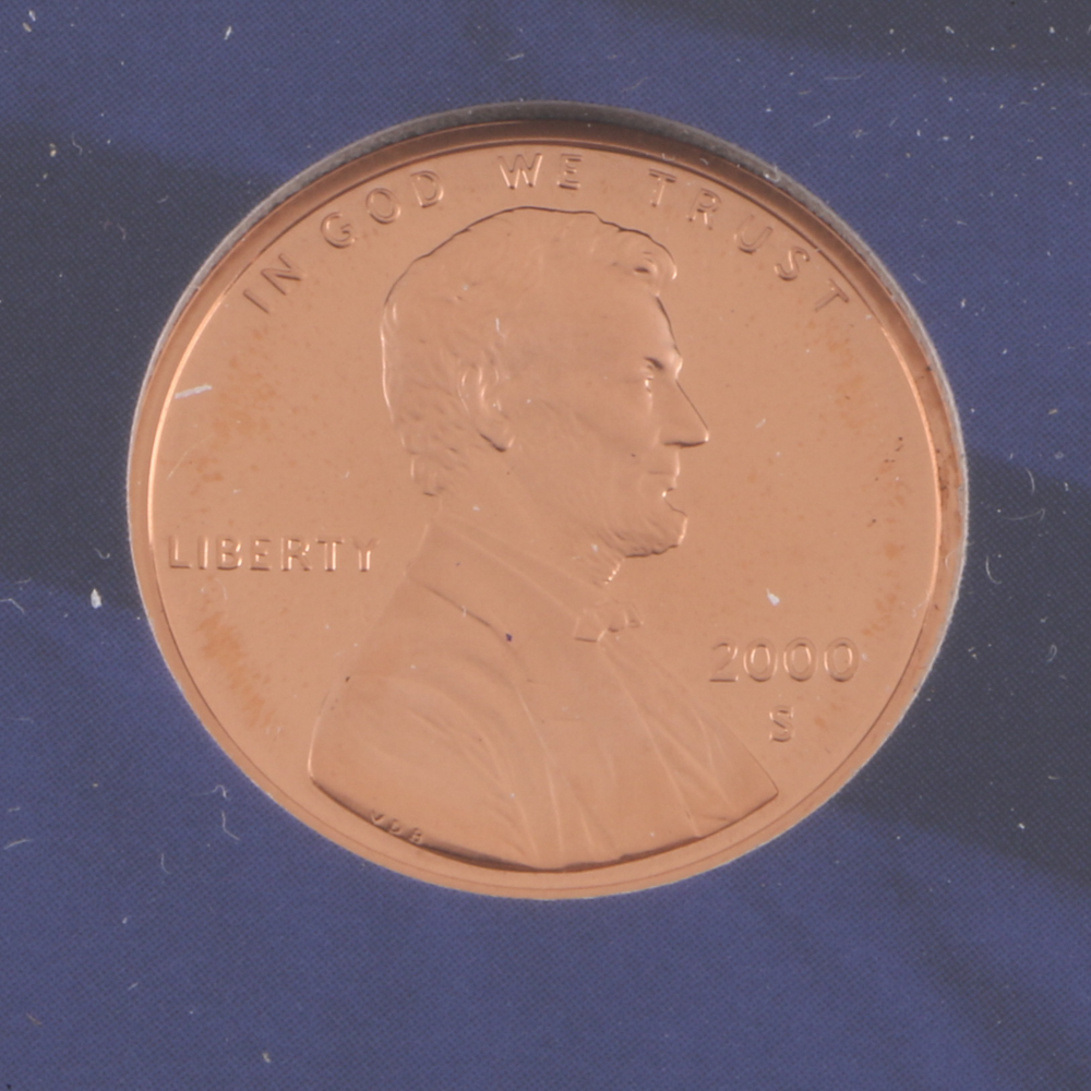 2000 U.S. Mint Proof Set and Three 2002 Statehood Quarters Proof Sets