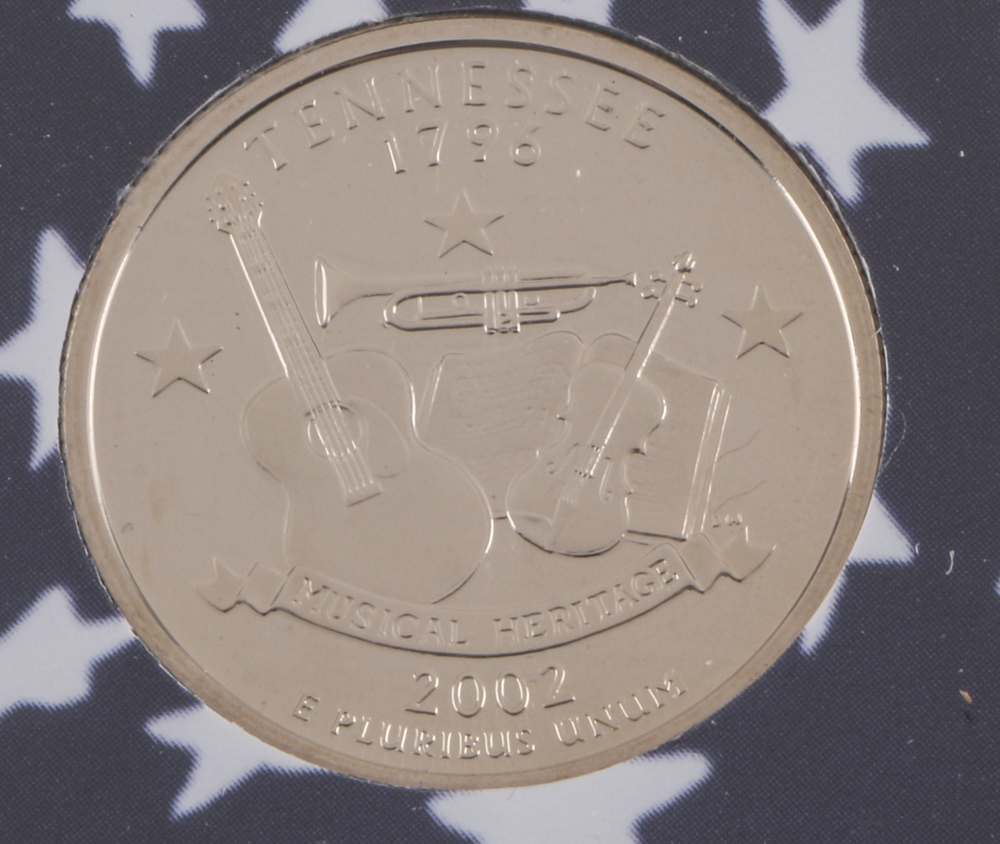 2000 U.S. Mint Proof Set and Three 2002 Statehood Quarters Proof Sets