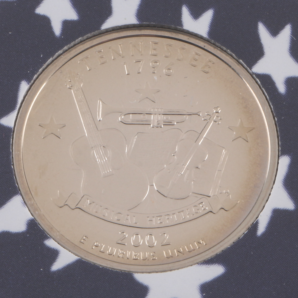 2000 U.S. Mint Proof Set and Three 2002 Statehood Quarters Proof Sets