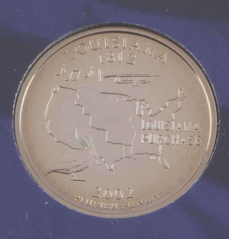 2000 U.S. Mint Proof Set and Three 2002 Statehood Quarters Proof Sets