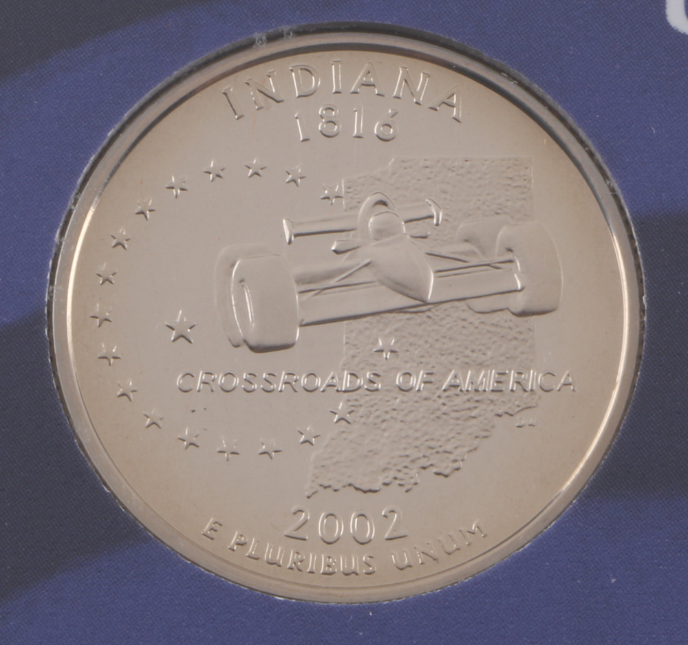 2000 U.S. Mint Proof Set and Three 2002 Statehood Quarters Proof Sets