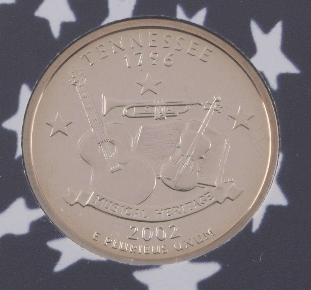 2000 U.S. Mint Proof Set and Three 2002 Statehood Quarters Proof Sets