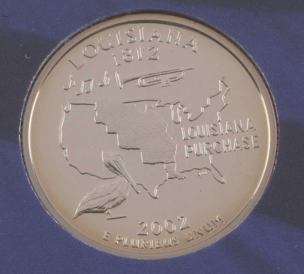 2000 U.S. Mint Proof Set and Three 2002 Statehood Quarters Proof Sets