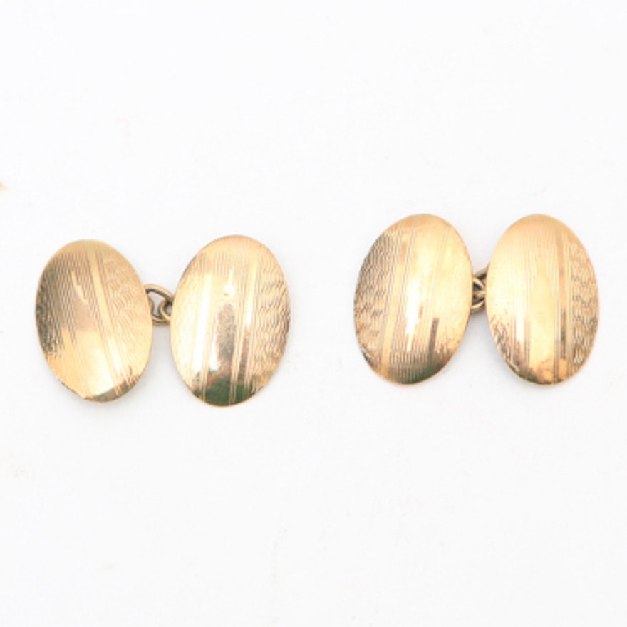 Pair of Gold Plated Cufflinks