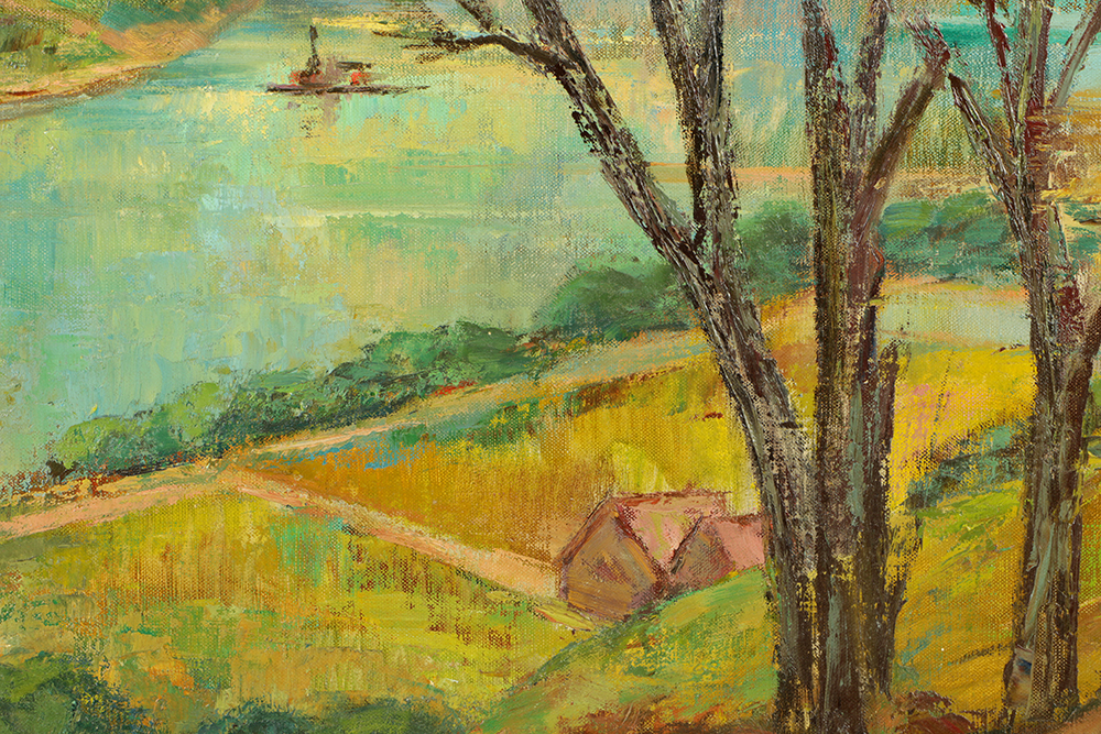 Original Painting by Arthur Helwig Titled "Bend in the Ohio"