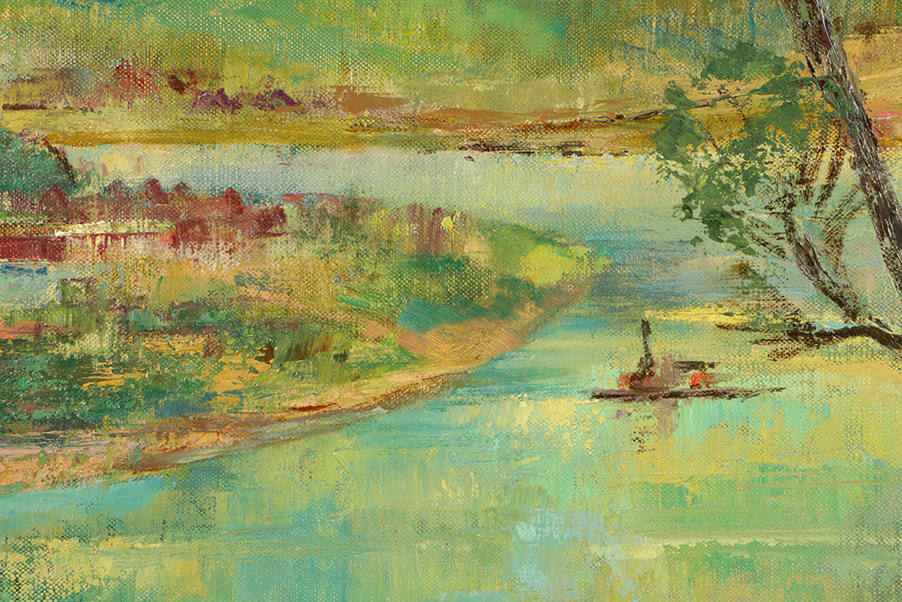Original Painting by Arthur Helwig Titled "Bend in the Ohio"