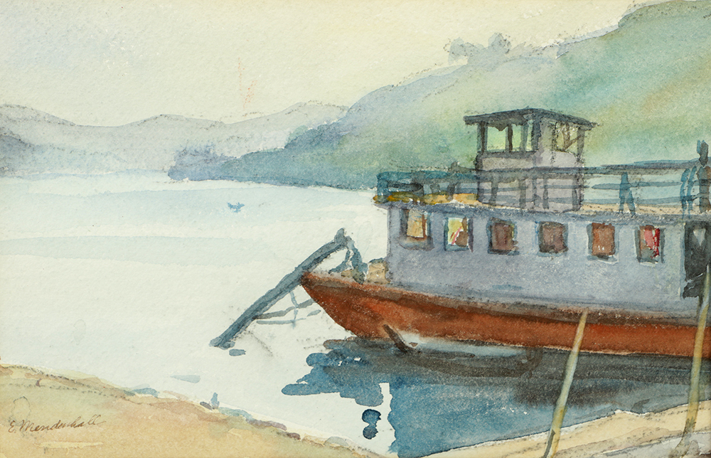 Emma Mendenhall Watercolor Painting on Paper Waterscape