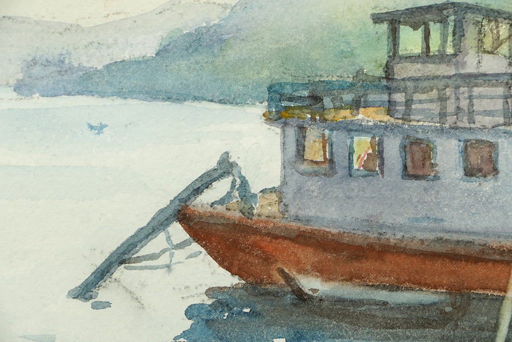 Emma Mendenhall Watercolor Painting on Paper Waterscape