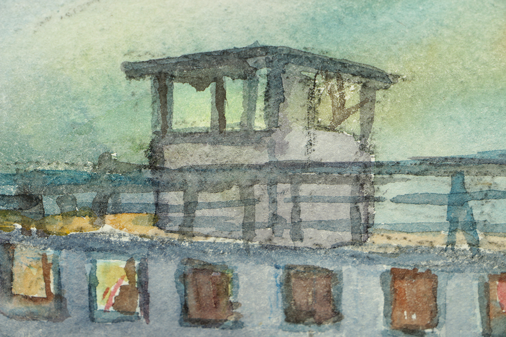 Emma Mendenhall Watercolor Painting on Paper Waterscape