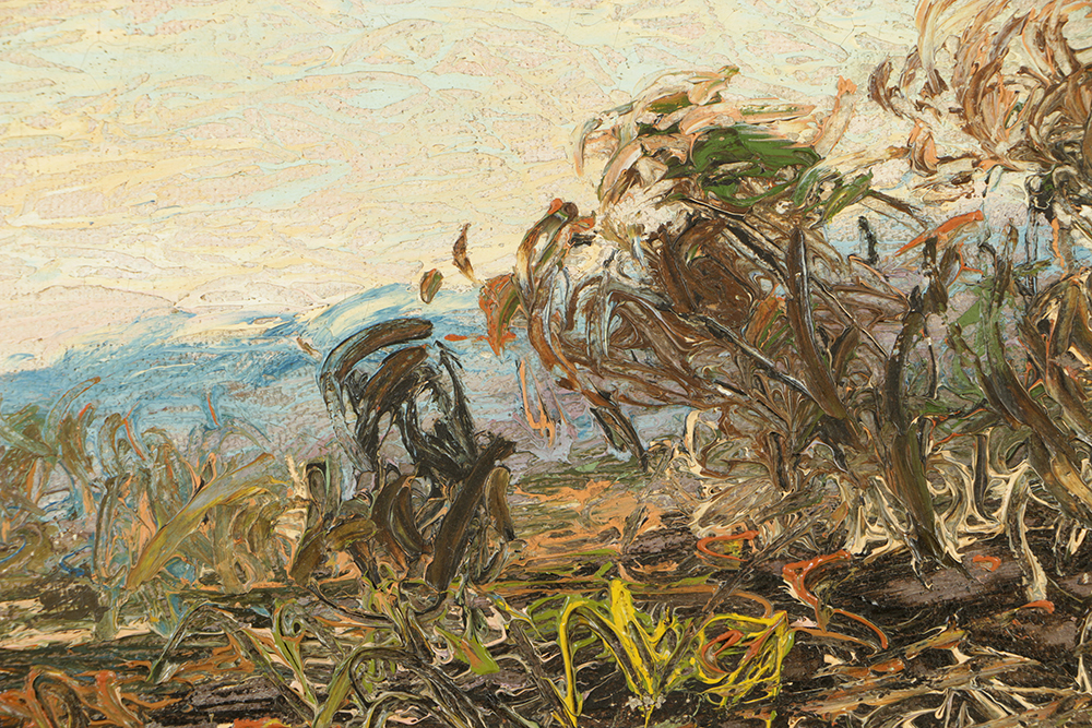 John Earhart Oil Painting on Canvas Board of Landscape